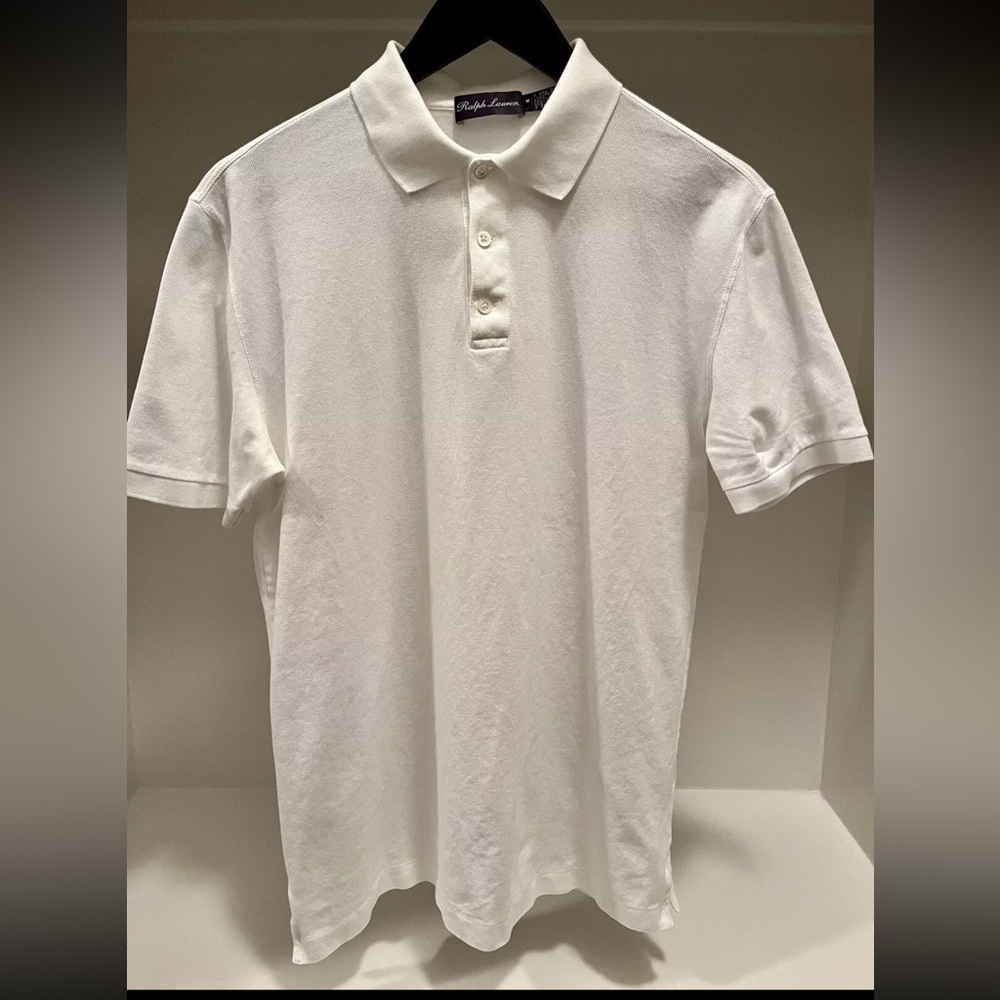 Ralph Lauren Purple Label Men’s White Polo, Size M